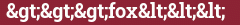 Brick with text >>>fox<<<