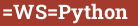 Brick with text =WS=Python