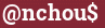 Brick with text @nchou$