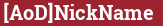 Brick with text [AoD]NickName