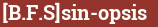 Brick with text [B.F.S]sin-opsis