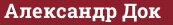 Brick with text Александр Док