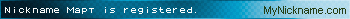 Nickname Март is registered