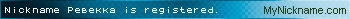 Nickname Ревекка is registered