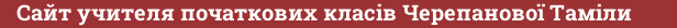 Brick with text Сайт учителя початкових класів Черепанової Таміли