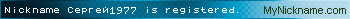 Nickname Сергей1977 is registered