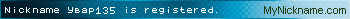Nickname Увар135 is registered