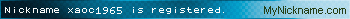 Nickname хаос1965 is registered