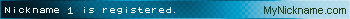 Nickname ムñ 1 ç ê☭ is registered