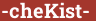 Brick with text -cheKist-