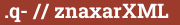 Кирпич с текстом .q- // znaxarXML