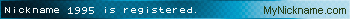 Nickname 1995 is registered