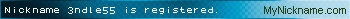Nickname 3ndle55 is registered