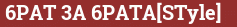 Brick with text 6PAT 3A 6PATA[STyle]