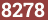Brick with text 8278
