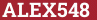 Brick with text ALEX548