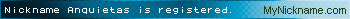 Nickname Anquietas is registered