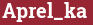 Brick with text Aprel_ka