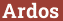 Brick with text Ardos