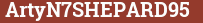 Brick with text ArtyN7SHEPARD95