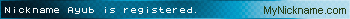 Nickname Ayub is registered