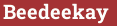Кирпич с текстом Beedeekay