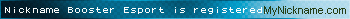Nickname Booster ᴱˢᵖᵒʳᵗ is registered