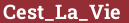 Brick with text Cest_La_Vie