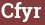 Brick with text Cfyr