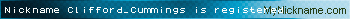 Nickname Clifford_Cummings is registered