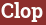 Brick with text Clop
