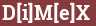 Brick with text D[i]M[e]X