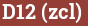 Brick with text D12 (zcl)