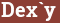 Brick with text Dex`y