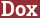 Кирпич с текстом Dox
