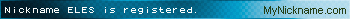 Nickname ELES is registered