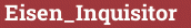 Brick with text Eisen_Inquisitor