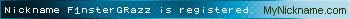 Nickname F1nsterGRazz is registered