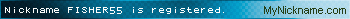 Nickname FISHER55 is registered