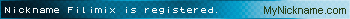 Nickname Filimix is registered