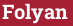 Brick with text Folyan