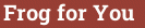 Brick with text Frog for You