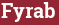 Brick with text Fyrab