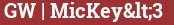 Brick with text GW | MicKey<3