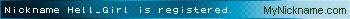 Nickname Hell_Girl is registered