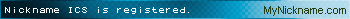 Nickname ICS is registered