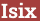 Brick with text Isix