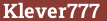 Brick with text Klever777