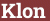 Brick with text Klon