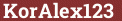 Brick with text KorAlex123